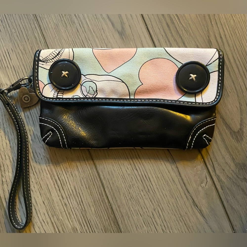 LUELLA Luella Bartley for Target Skulls and Hearts Vegan Wristlet Clutch Purse